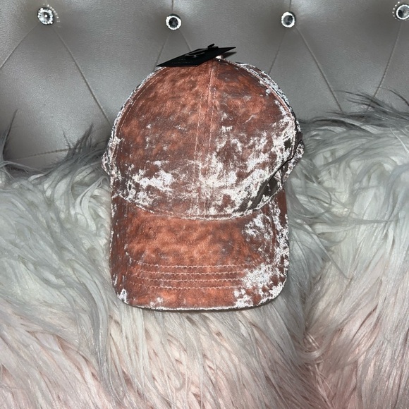 NEW David & Young Pink Velvet Adjustable Fashion Baseball Cap - Picture 8 of 11